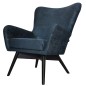 Skandynawski fotel GRANDE tkaniny premium